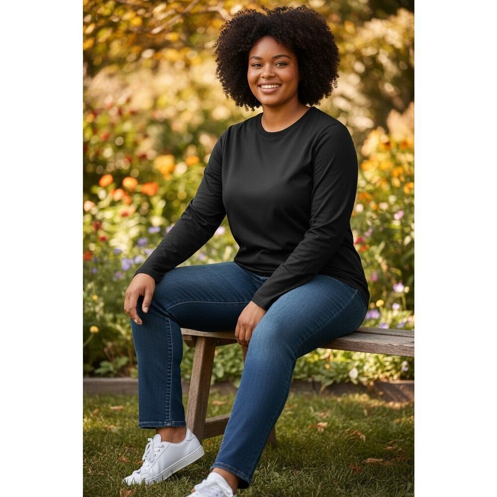 NEW Eddie Bauer Tempo Light Long Sleeve Crew Neck T-Shirt Size 2XL Black